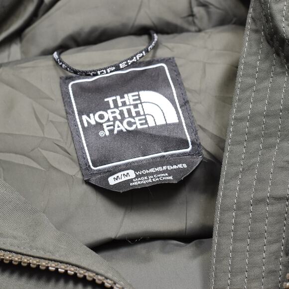 The North Face Dark Green Puffer Jacket with Faux Fur Hood - Picture 6 of 8